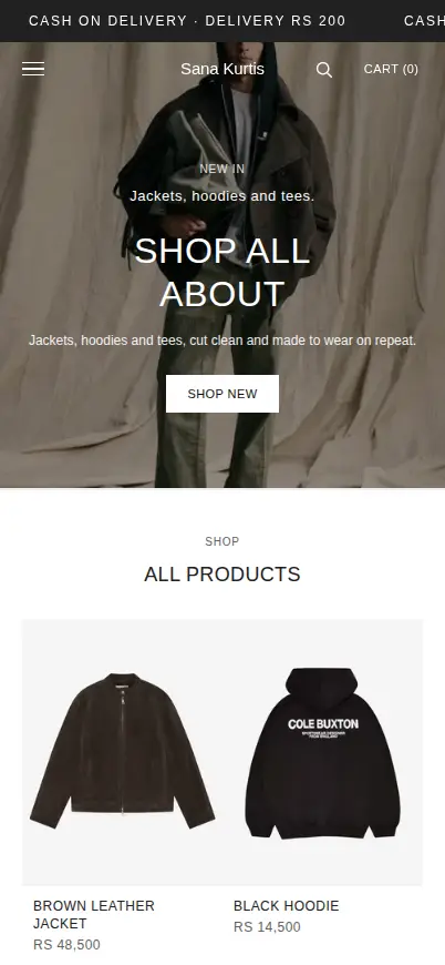 Avenue theme preview