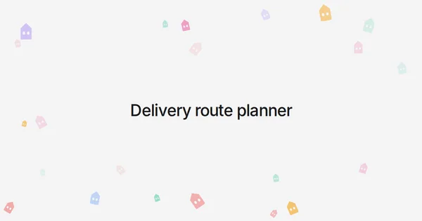 Delivery route planner