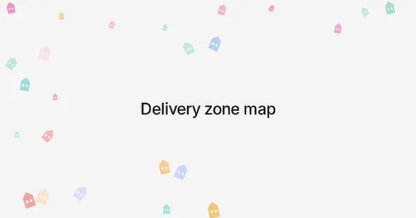 Delivery zone map