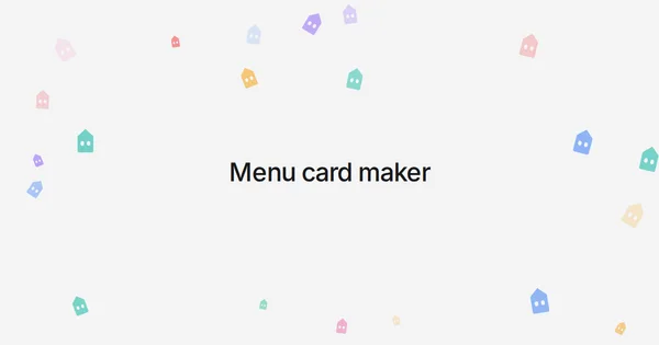 Menu card maker