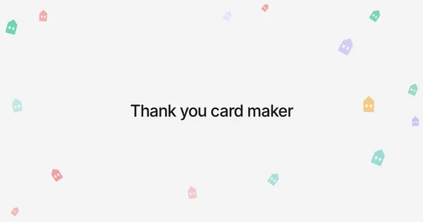 Thank you card maker