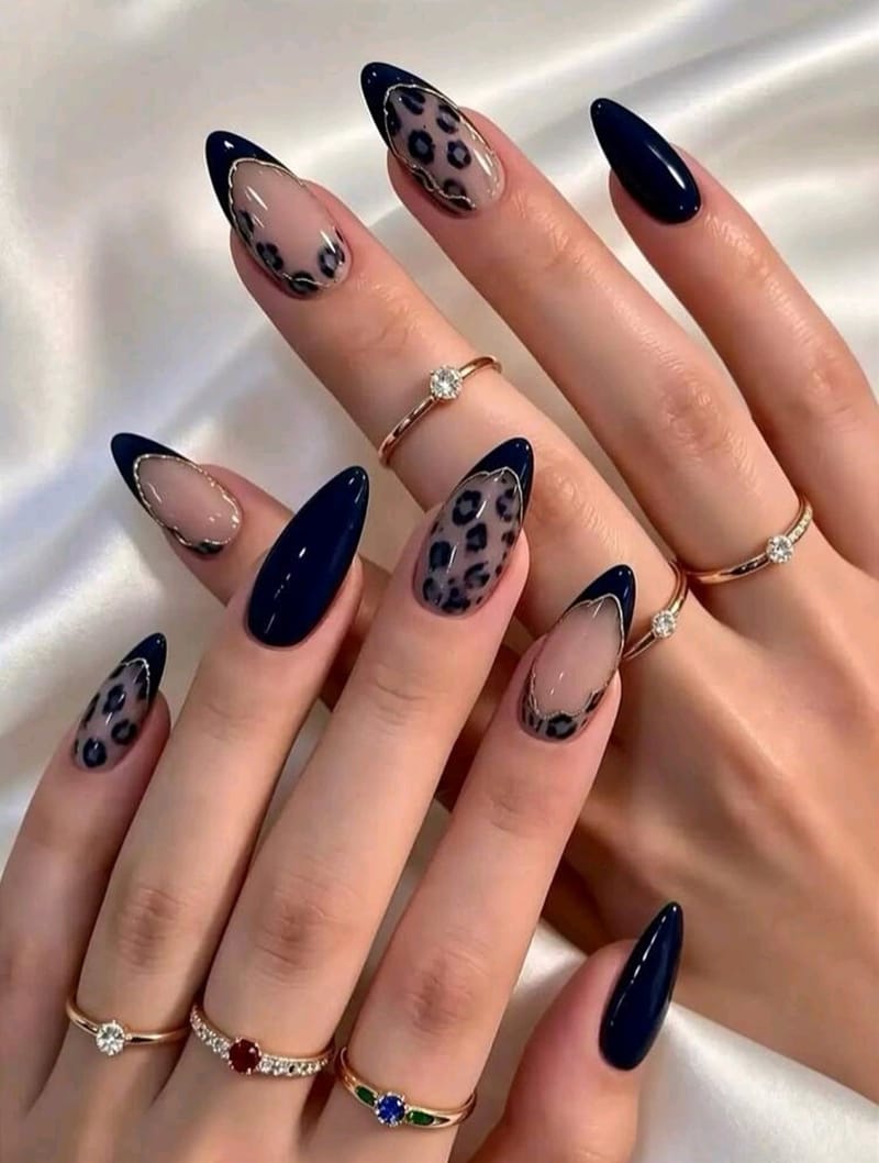 Blue French Tip