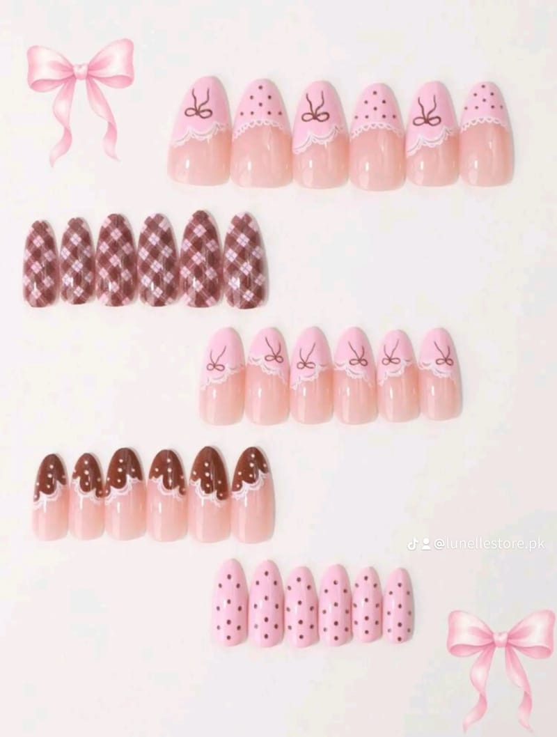 Pink-Brown Bow Set, photo 4