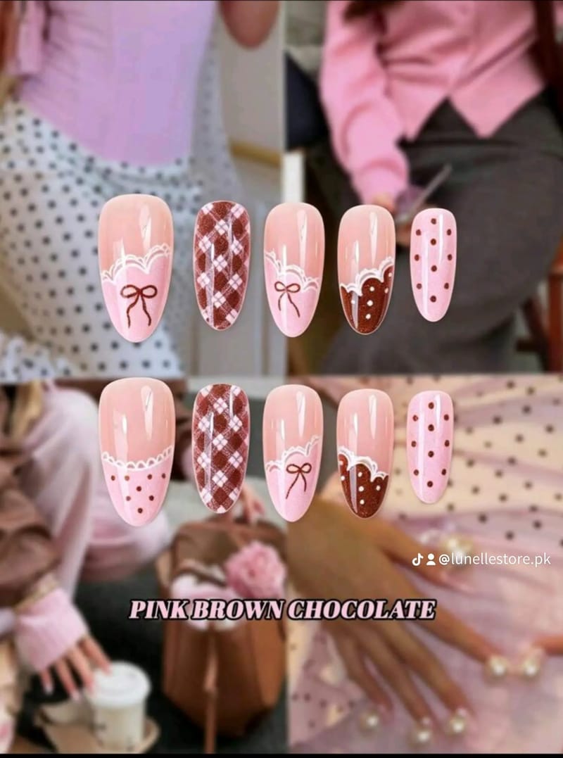 Pink-Brown Bow Set, photo 3