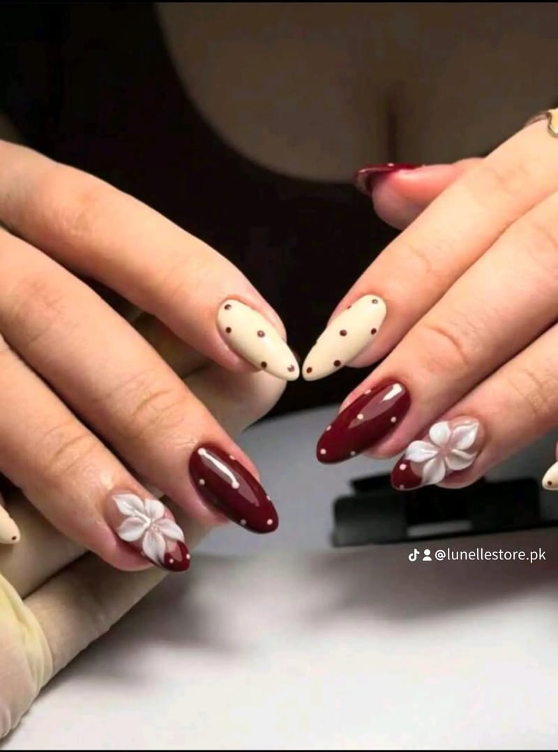 Red-Vanilla Nail Set, photo 2