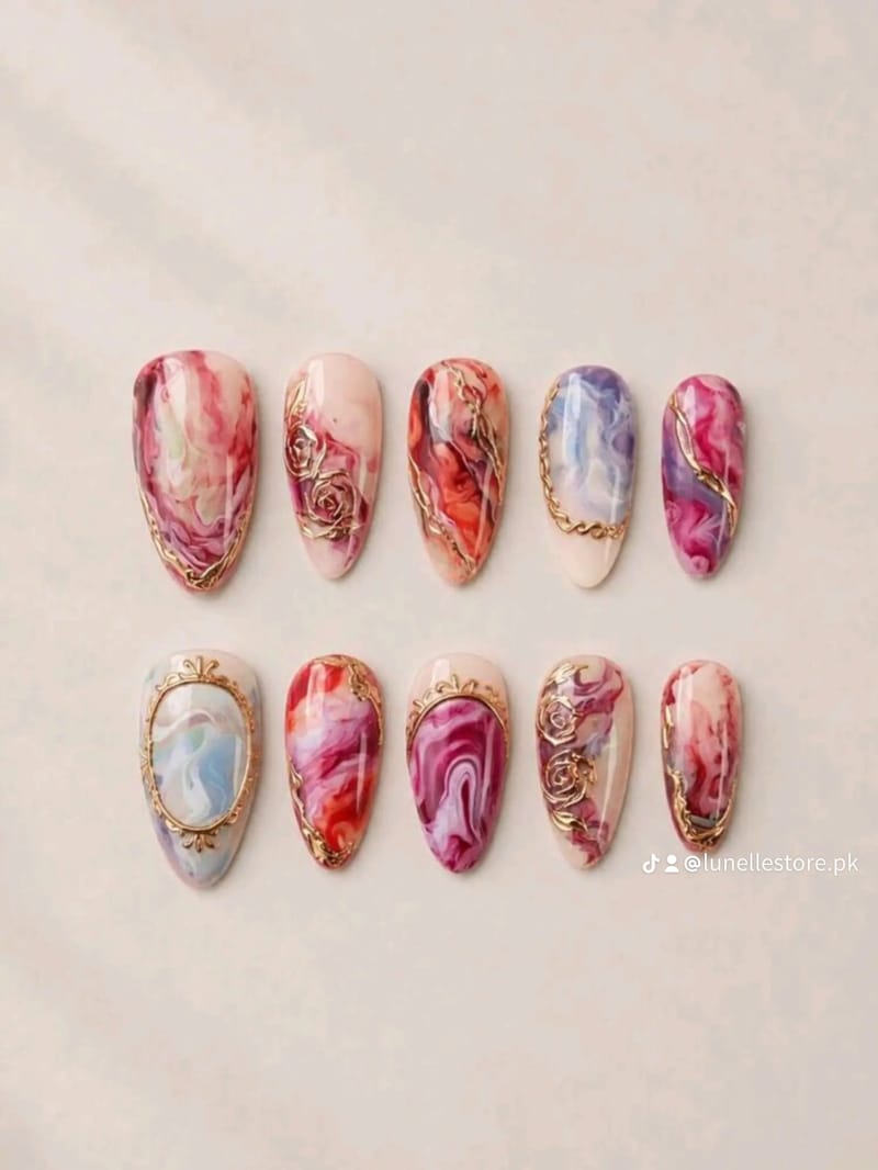 Fall Ombre Acrylic Nail, photo 2