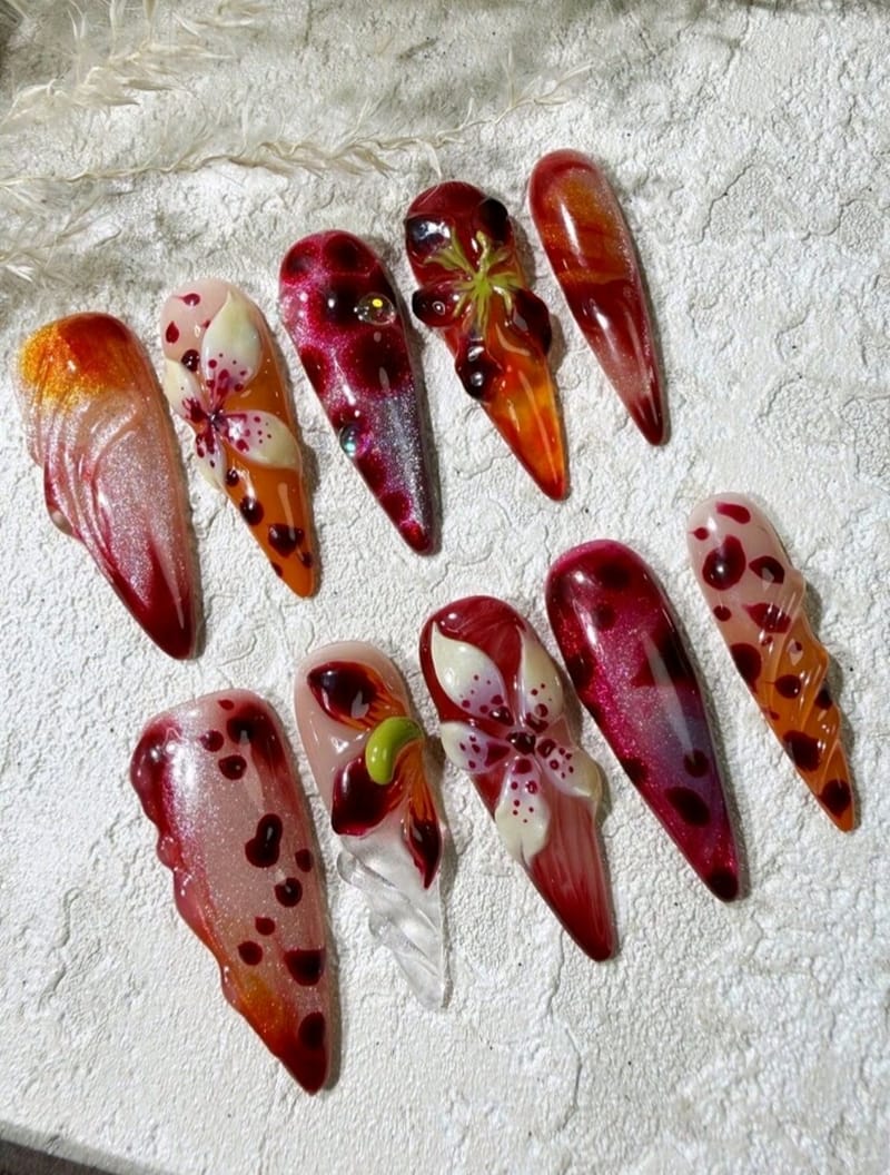 3D Floral Nail Art, photo 3