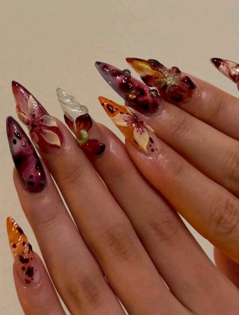 3D Floral Nail Art, photo 4
