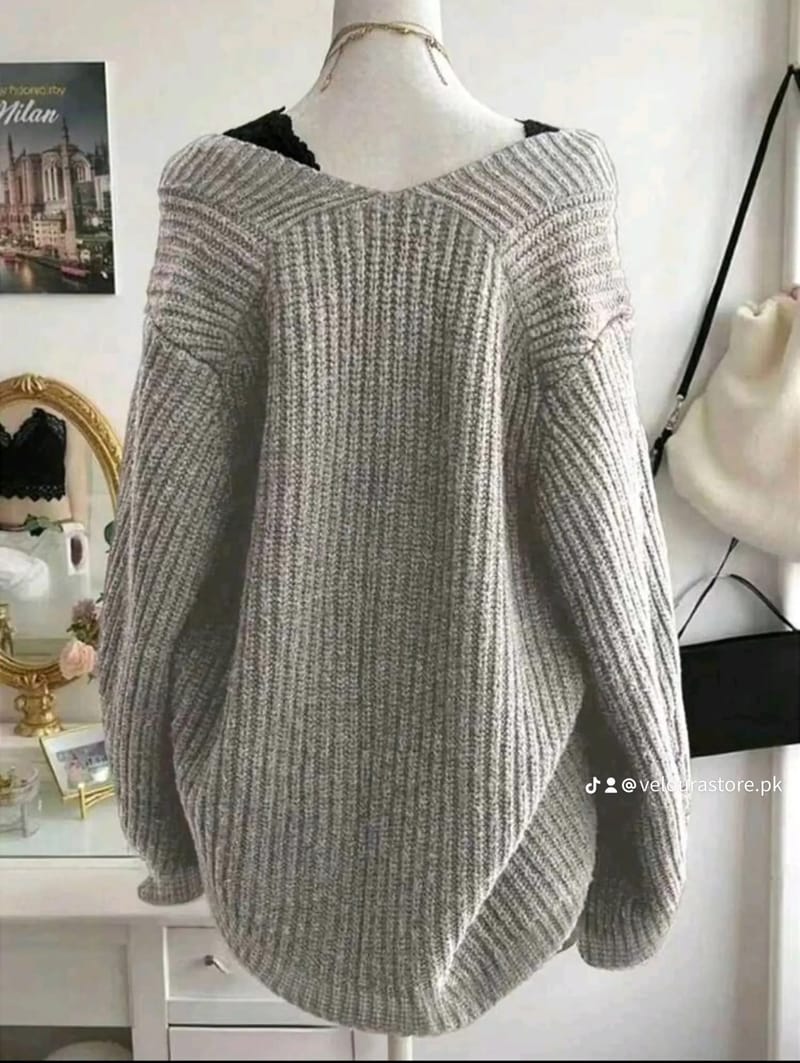V-Neck loose Sweater, photo 2