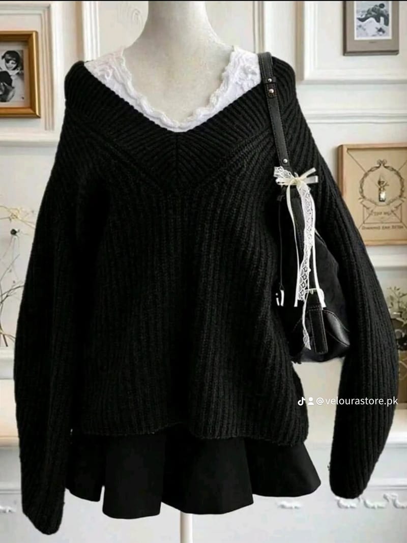 V-Neck loose Sweater, photo 5