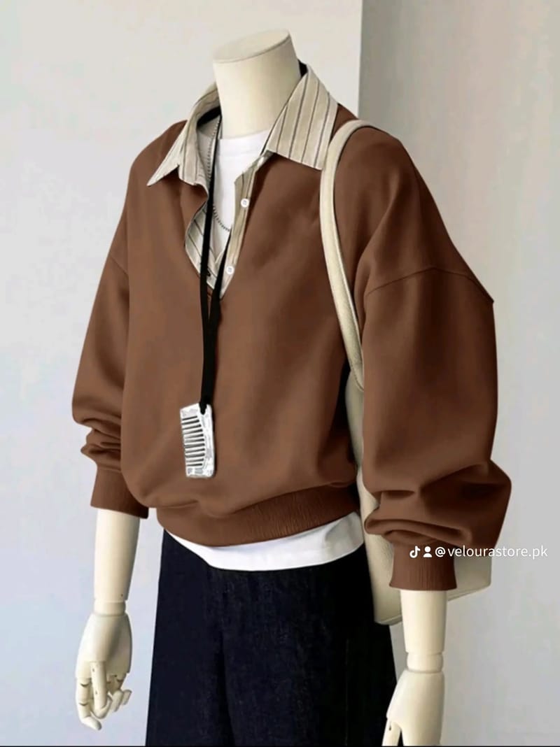 Women's Casual Striped Patchwork Sweatshirt, photo 2