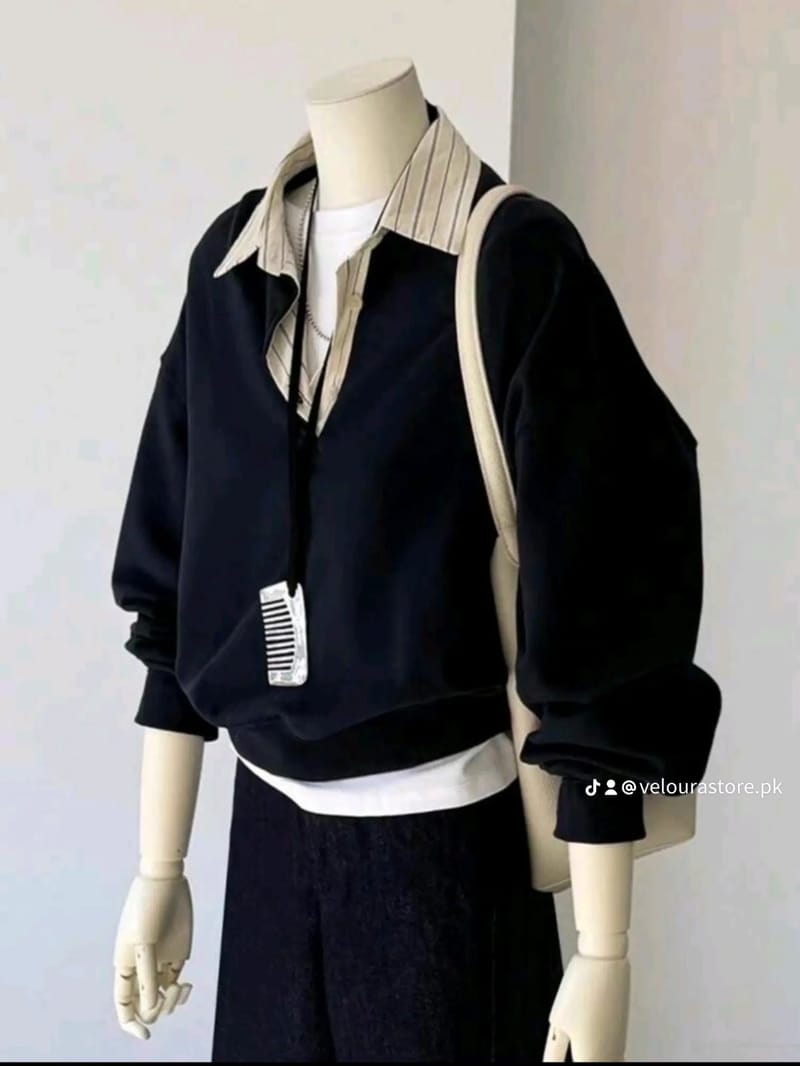 Women's Casual Striped Patchwork Sweatshirt