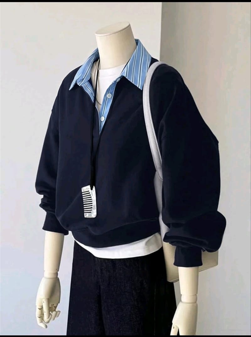 Women's Casual Striped Patchwork Sweatshirt, photo 5