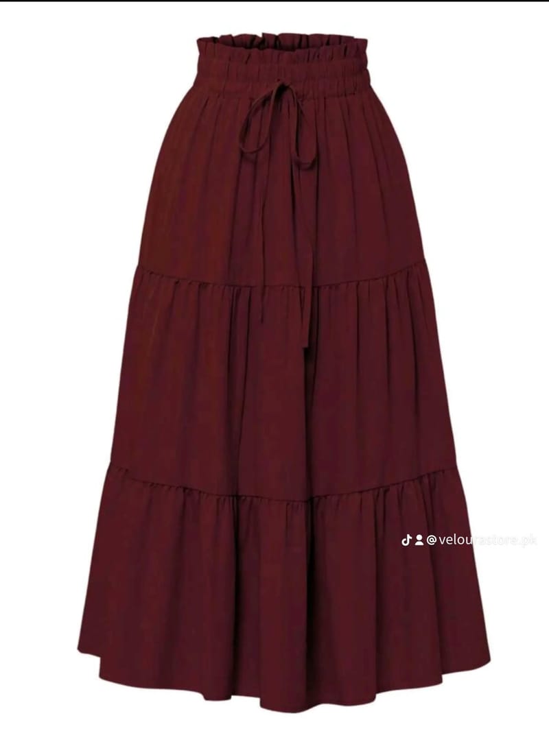Women's layers pleated Waist Skirt
