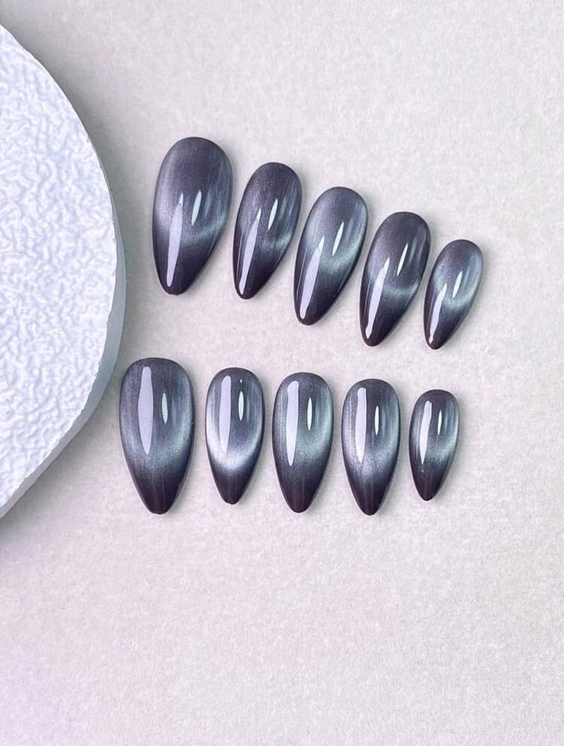 Hand-Made black Gradient Nails, photo 3
