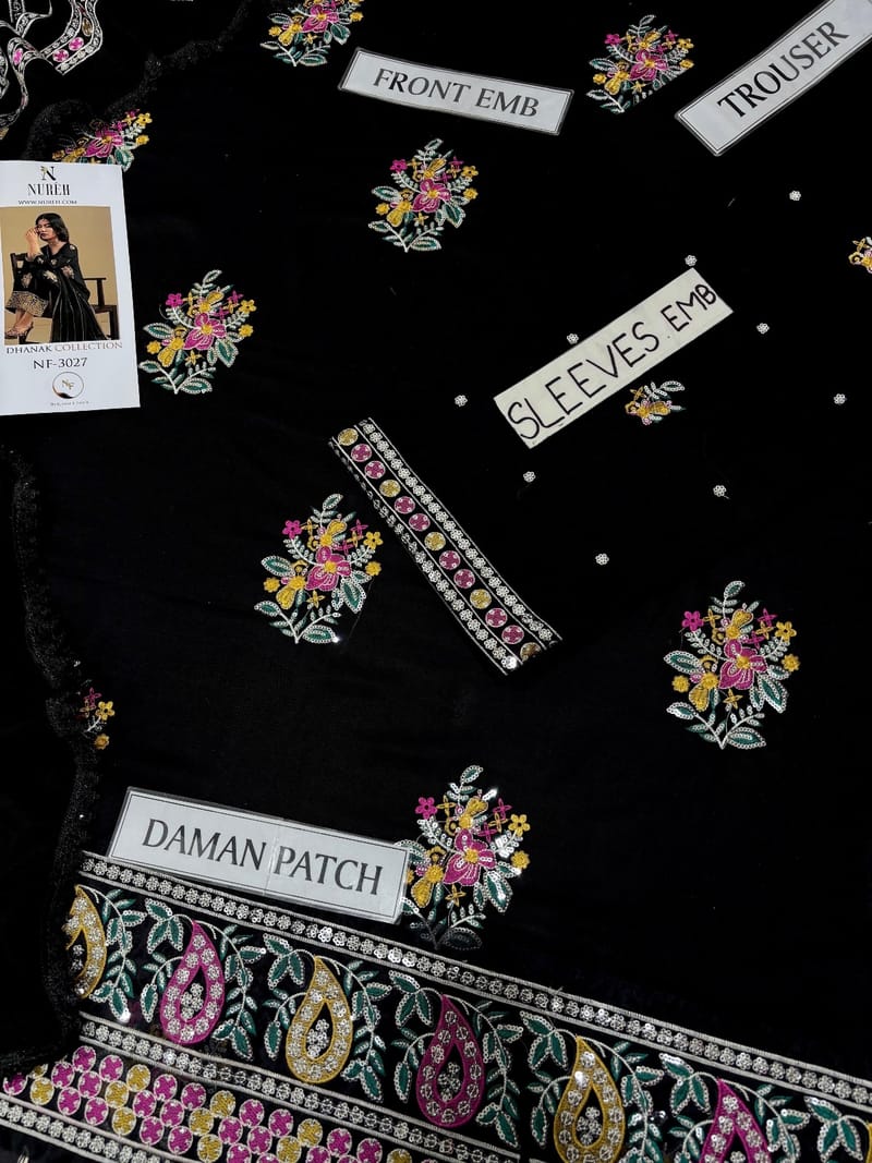 Full embroidery dhanak 3pc, photo 4