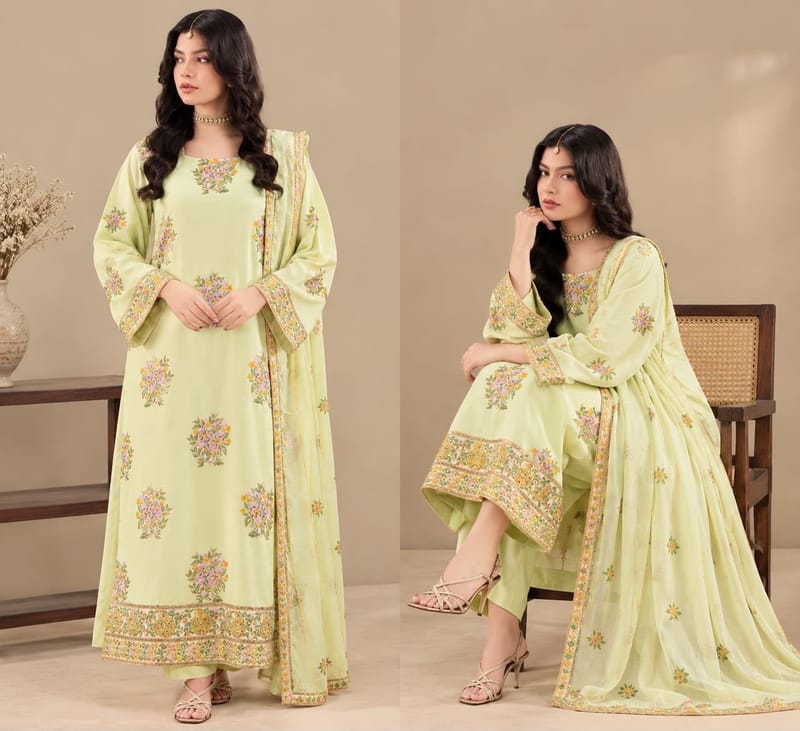 Full embroidery dhanak 3pc, photo 5