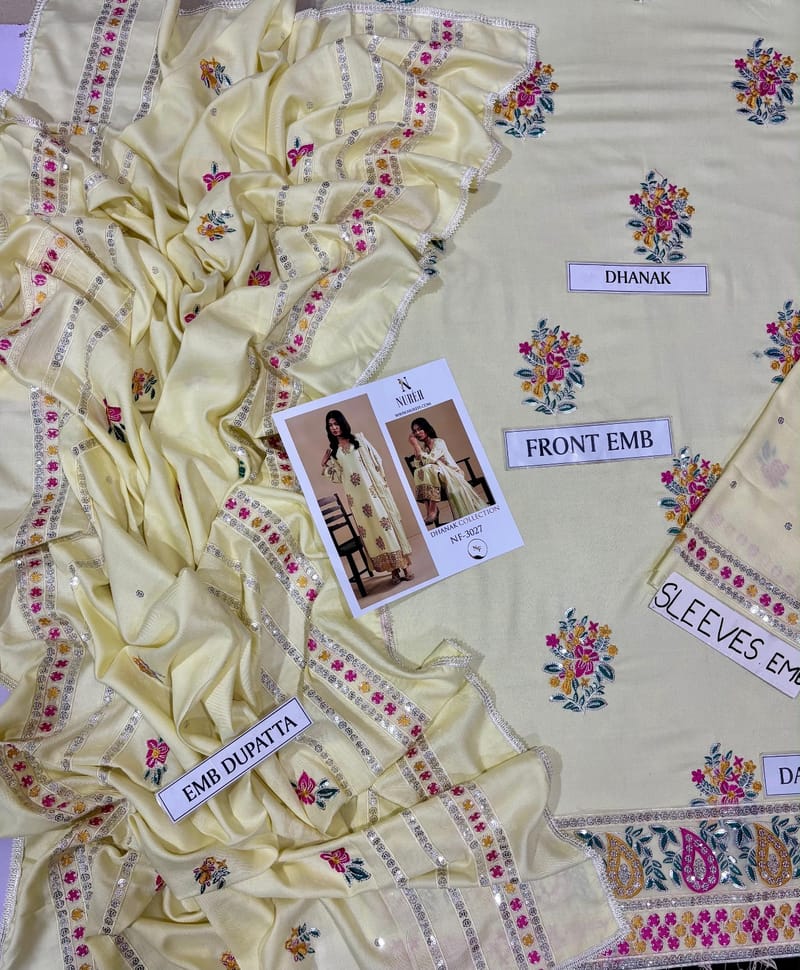 Full embroidery dhanak 3pc, photo 7