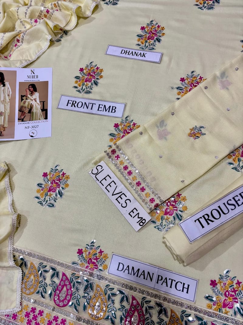 Full embroidery dhanak 3pc, photo 6