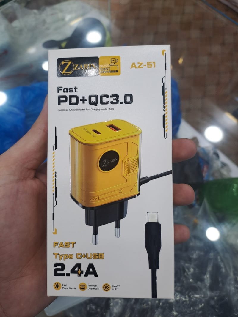 Zarin AZ-51 Fast Charger PD + QC 3.0 Type C + USB, photo 2