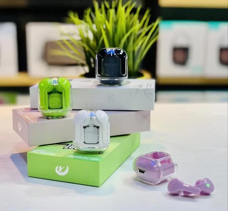 Air31 TWS Earbuds Wireless Bluetooth Transparent Charging Case Headphones - Random Colour, photo 4