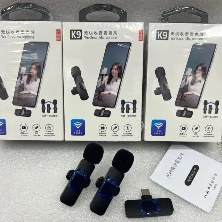K9 Wireless Dual Lavalier Microphone System - Plug & Play for Vlogging & Live Streaming, photo 2