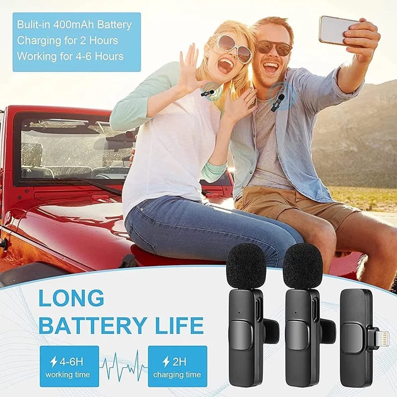 K9 Wireless Dual Lavalier Microphone System - Plug & Play for Vlogging & Live Streaming, photo 4