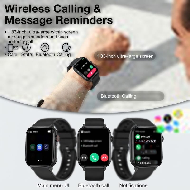 Ultra 3 Pro Smart Watch with 7 Strap Combo | Bluetooth Calling Smartwatch for Men & Women with Fitness Tracker,, photo 2