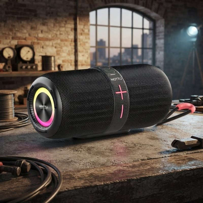 HOTTU BS02 Bluetooth Speaker – IPX5 Waterproof, RGB Light & Powerful Bass, photo 2