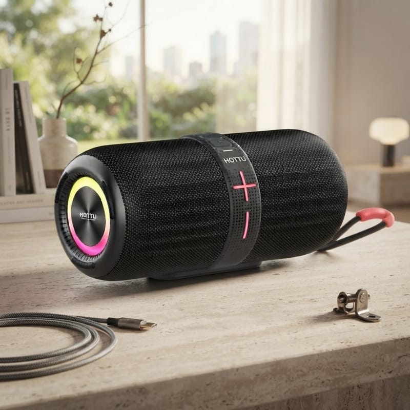 HOTTU BS02 Bluetooth Speaker – IPX5 Waterproof, RGB Light & Powerful Bass, photo 3