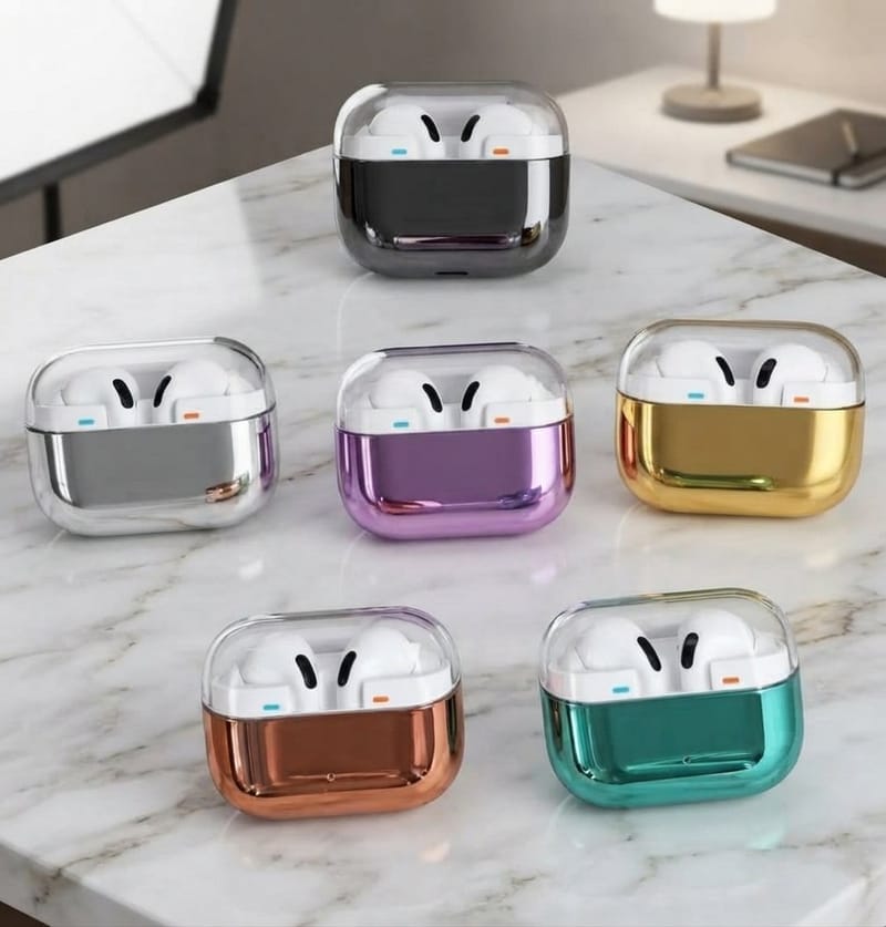 Airpods Pro 2 With Shining Metallic Charging Case Wireless Earbuds (Random Color), photo 2