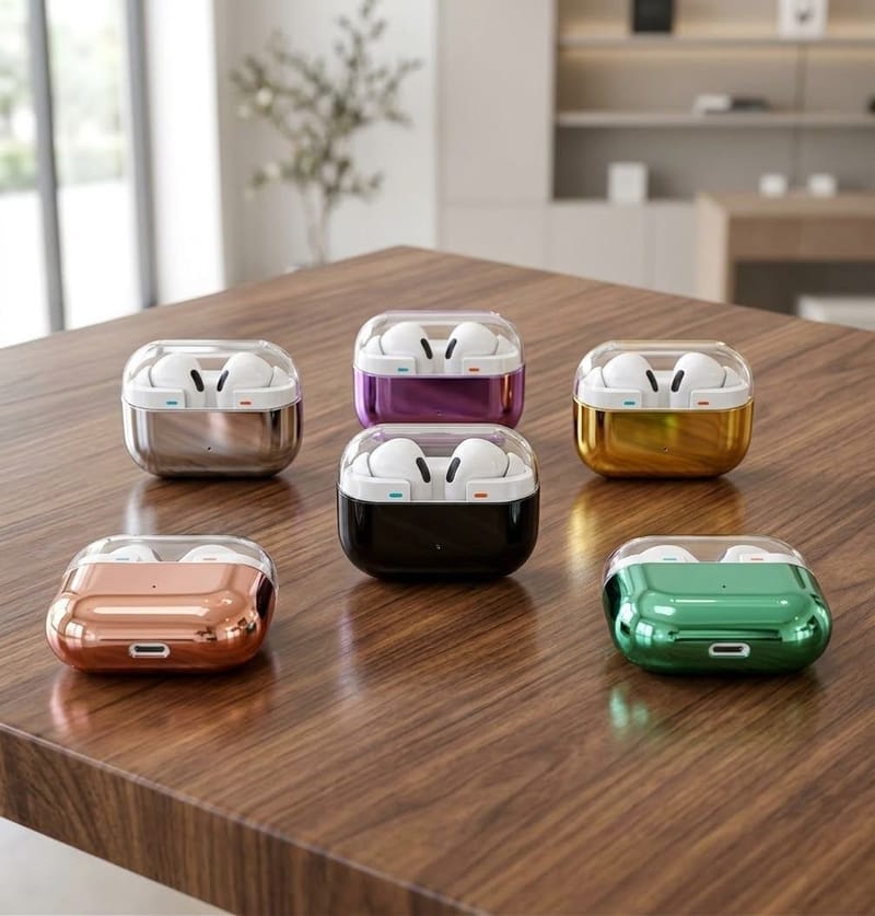 Airpods Pro 2 With Shining Metallic Charging Case Wireless Earbuds (Random Color), photo 3