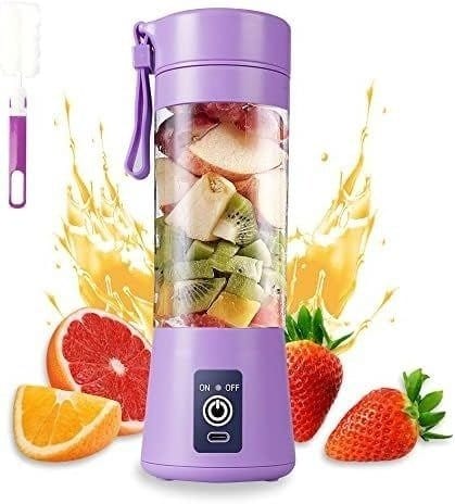6 Blade Mini Portable USB Juicer Blender Compact Cordless Fruit Mixing Cup And Smoothies Maker - 380ML ), photo 3
