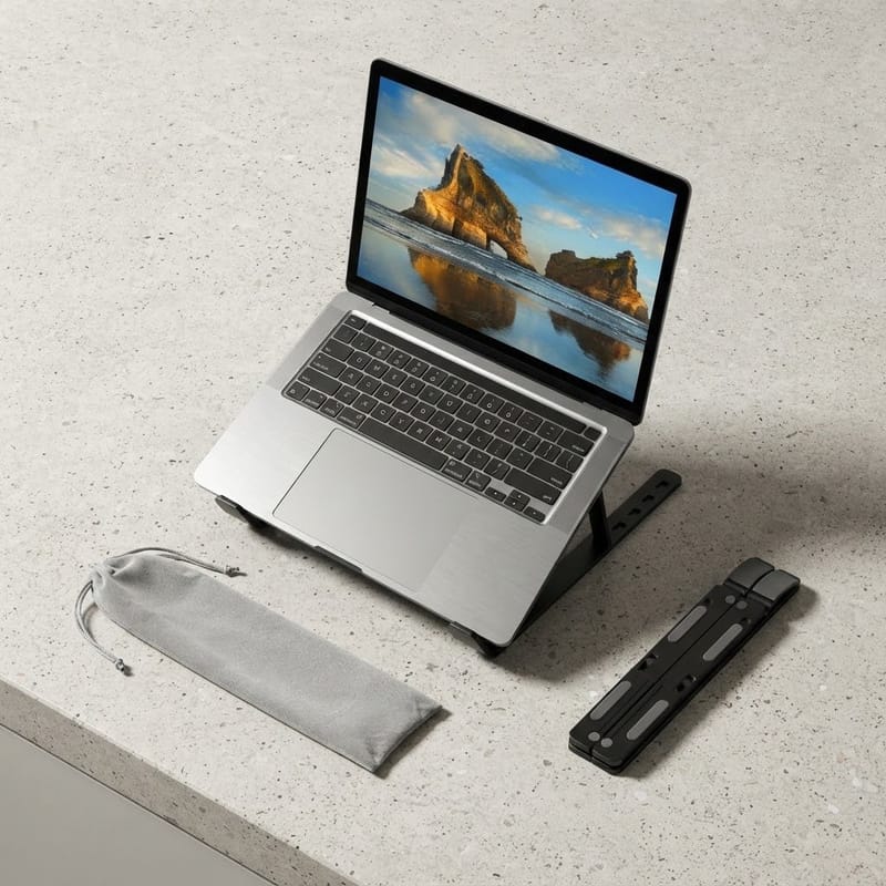 Premium Plastic Laptop Stand – Lightweight & D Foldable Laptop Holder, Ergonomic Desk Stand for Laptop, Notebook & r, photo 2
