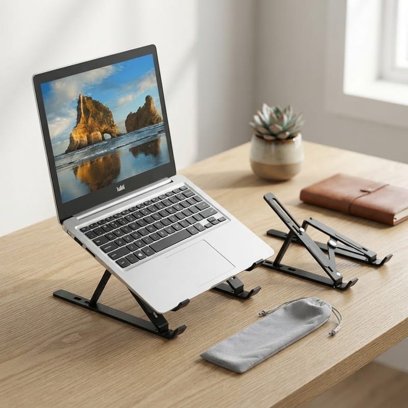 Premium Plastic Laptop Stand – Lightweight & D Foldable Laptop Holder, Ergonomic Desk Stand for Laptop, Notebook & r, photo 3