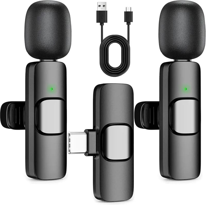K11 Dual Wireless Lavalier Microphone for iPhone & Aroid – Dual Clip-On Bluetooth Mic, 2-Person Wireless, photo 4