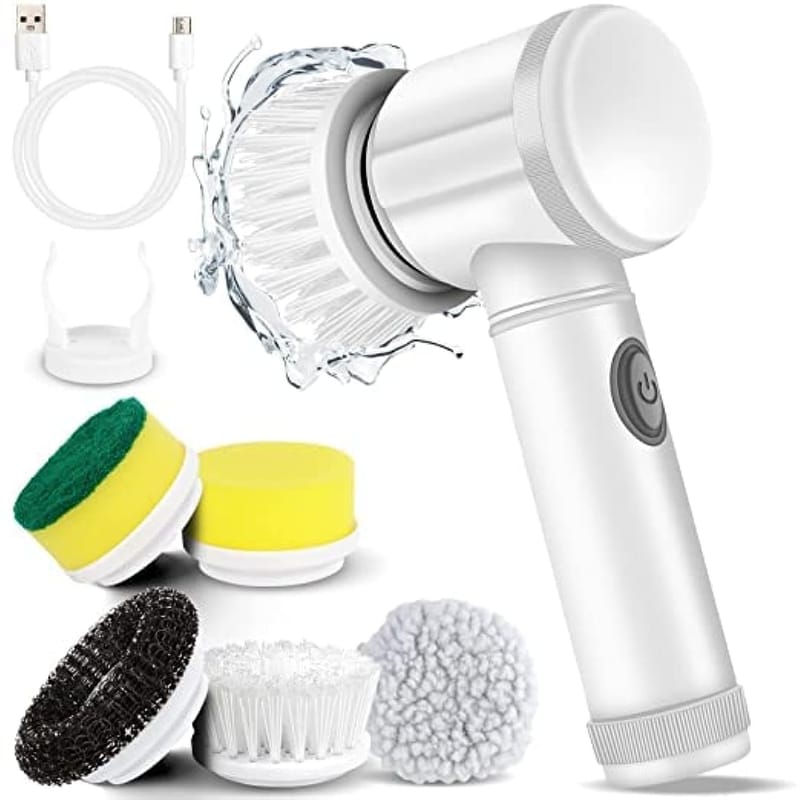 5-In-1 Handheld Electric Cleaning Brush - Household Accessory Designed For Surface Cleaning, photo 2