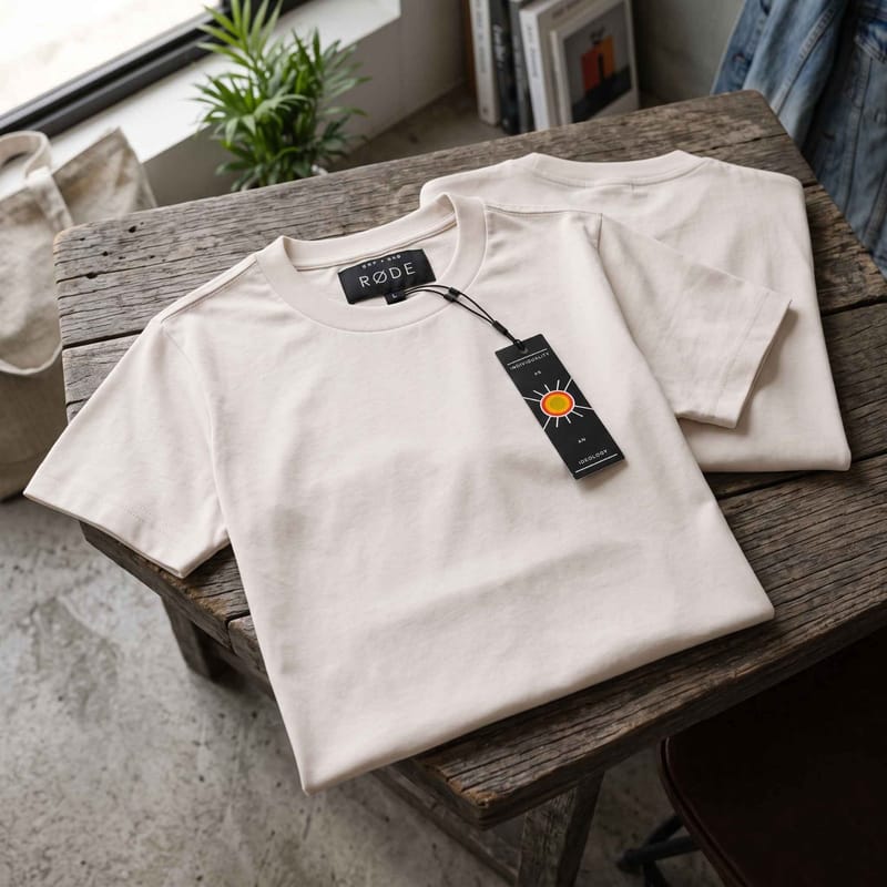 Premium Unisex Plain T-Shirt – Off White / Beige, photo 3
