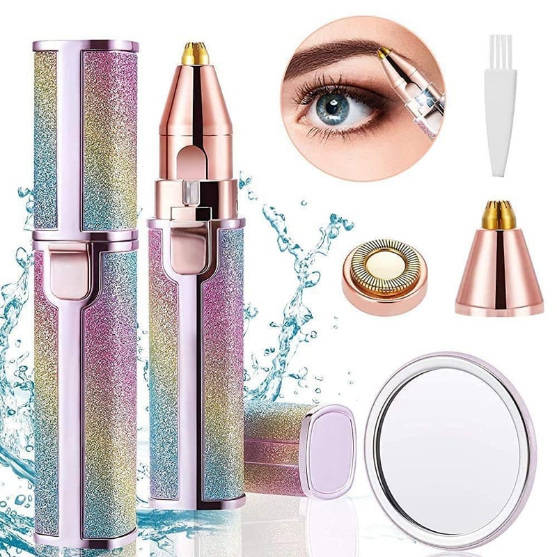 2-in-1 Rainbow Facial Hair Remover & Eyebrow Trimmer - USB Rechargeable, photo 2