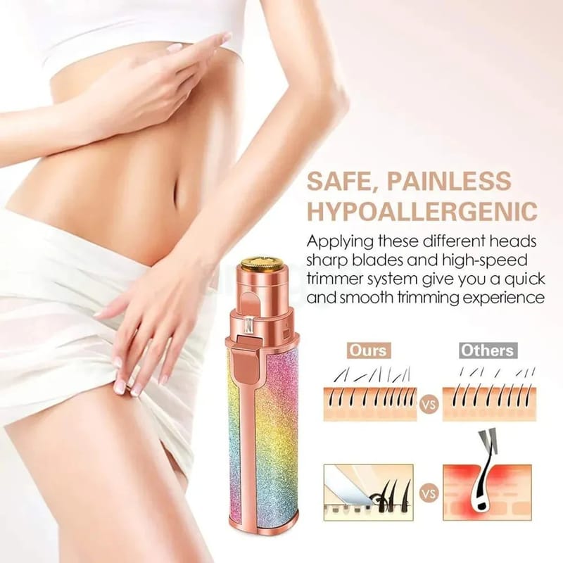 2-in-1 Rainbow Facial Hair Remover & Eyebrow Trimmer - USB Rechargeable, photo 4