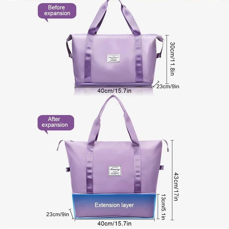 Women's Travel / Gym Duffel Bag Expandable Luggage Carry All Handbag, photo 4