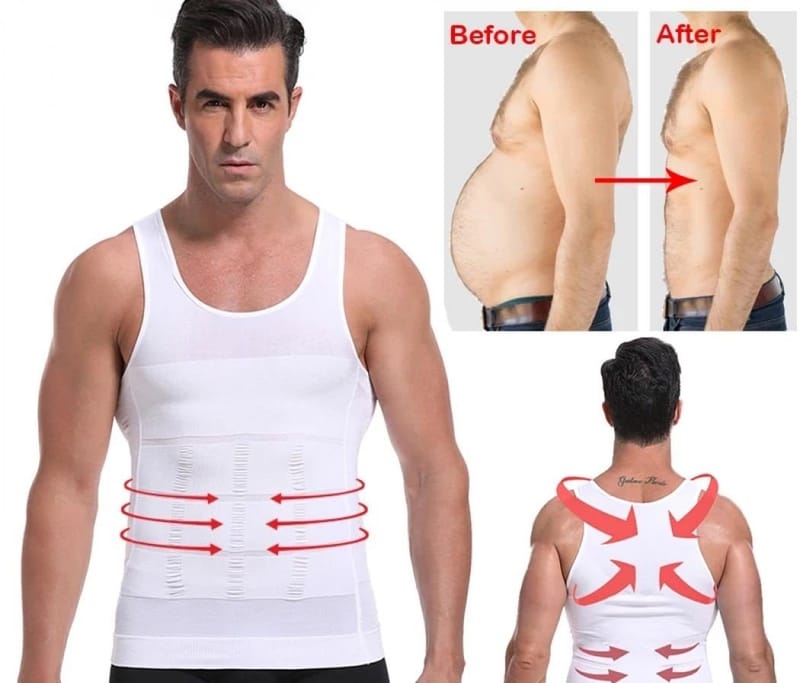 Slim N Fit Body Shaper Vest Compression Shirt Slimming Underwear Tummy Control Fitness Apparel For Men, photo 3