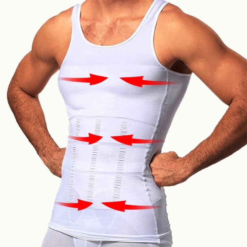 Slim N Fit Body Shaper Vest Compression Shirt Slimming Underwear Tummy Control Fitness Apparel For Men