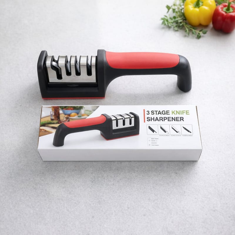 3-Stage Professional Manual Knife Sharpener, photo 2