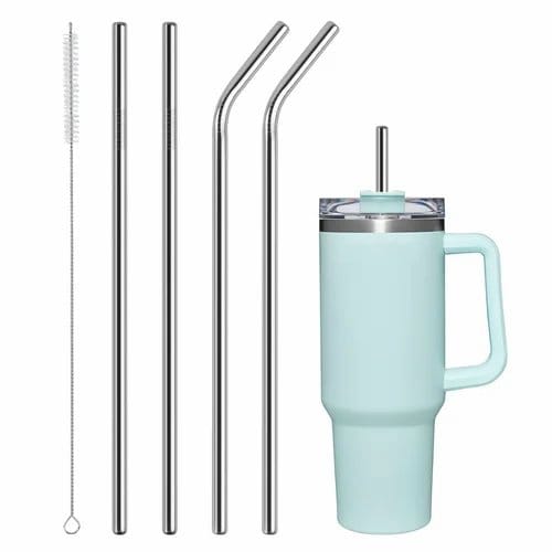 Premium Stainless Steel Silicone Tip Straw Set (40oz Compatible), photo 2
