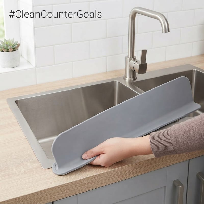 Silicone Kitchen Sink Water Splash Guard, photo 3