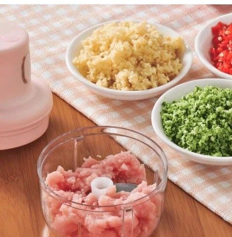 Mini Food Chopper Portable USB Rechargeable Vegetable Garlic Meat Grinder | With Cable - Size 250ml, photo 3