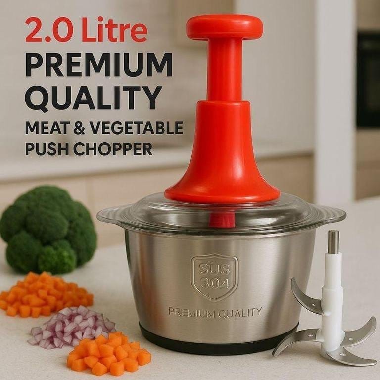 FALARI Multi-function Hand-pushing Vegetable Grater/Chopper - 2L