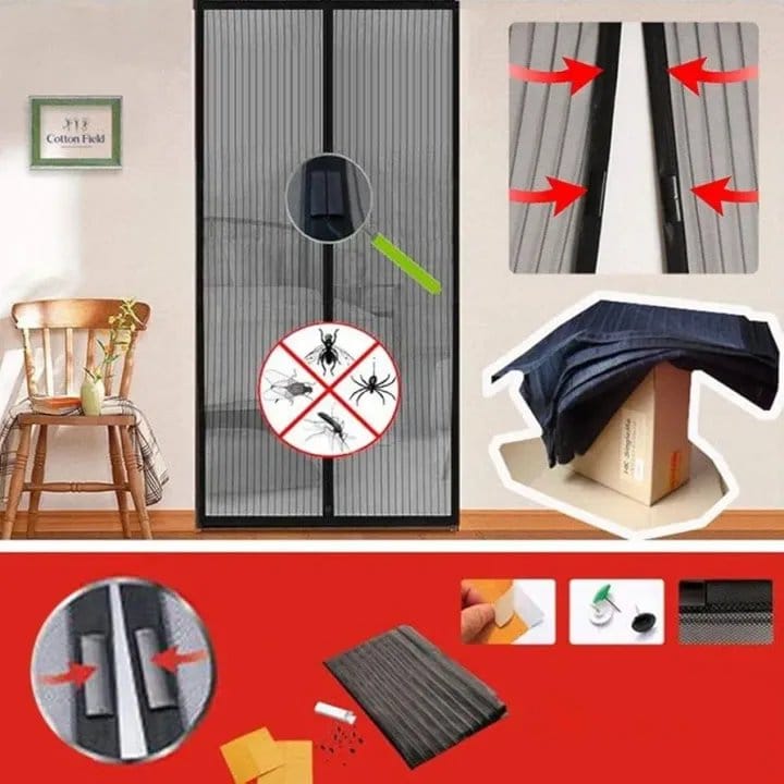 Magic Mesh Magnetic Screen Door - Set of 2 (20x80 inches), photo 2