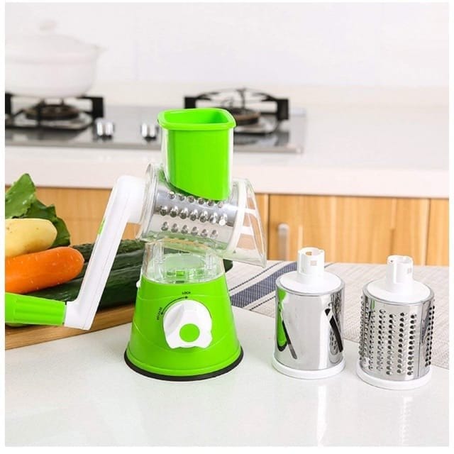 Multifunctional Hand Crank Drum Vegetable Cutter And Kitchen Grater With Interchangeable Blades, photo 2